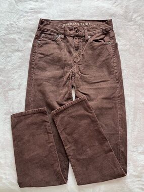 Brown American Eagle corduroy pants